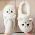 Womens Fuzzy Cat Slippers Winter Warm Cozy Indoor House Shoes With Soft Non Slip EVA Sole Cute Animal Design For Home Use