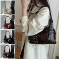 Women Handbag Luxury Women Underarm Bags Handbag Purses New In Vintage PU Leather Rivet Decoration Shoulder Crossbody Bag Gifts