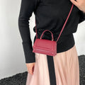 Vintage Versatile Shoulder Crossbody Bag Mini Size Solid Color Lady Handbag PU Leather Coin Purse for Women