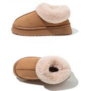 Women's All Inclusive Cotton Slippers Plush Autumn and Winter Outdoor Wear Thick Soled Indoor Snow Boots with Plush Cotton Shoes