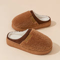 Platform Fluffy Slippers For Women Men House Flats Fashion Warm Plush Winter Cotton Shoes Ladies Indoor Home Casual Footwear