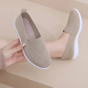 Comfortable casual women's shoes spring and summer breathable fabric uppers solid colors low-cut design soft and outdoor walking