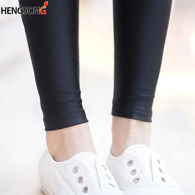 Women Yoga Pant Fitness Leggings Fluorescent Color Elastic Glossy Black Sport Leggings Women Sport Wear Running Yoga Leggings
