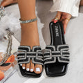New Summer Women Flat Slippers Fashion Non-Slip Shoes Women Outdoor Slippers Designer Square Heel Flat Sandals Slides Women