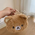 Makeup 1PCS Cute Plushes Makeup Case Anime Relaxed Bear Cosmetic Bag Women Jewelry Storage Pouch Girl Organizer Handbags Gifts