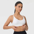 Women Summer Seamless Cross Sports Bra Gym Yoga Tops with Padded Sexy Backless Workout Fitness Camisole Running Sports Tops