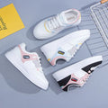 2023Women Sneakers PU Leather Women's Shoes White Platform Casual Sneaker Spring Summer Female Board Shoes Flats Ladies Trainers