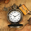 Retro Girl Pocket Watch Bronze Rabbbit Pendant Quartz Fob Watches Gift for Women Kid Necklace Chain Clock Arabic Numerals Reloje