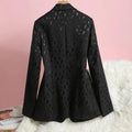 White Suit Coat Women Jacquard New 2025 Spring Autumn Slim Outerwear Fashion Retro Joker Blazer Jacket Female Trend Overcoat Top
