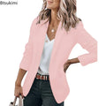 2026 Women's Long Sleeve Blazer Jacket Oversized Ladies Workwear Blazer Suits Slim Fit Single-breasted Cardigan Blazer Coats 5XL