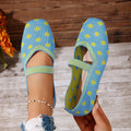 Women's Shoes Mesh Breathable SquareToe Flat Shoes Fashion Soft Bottom Knitted Shoes Female Casual Slip on Footwear Loafers