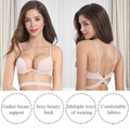 Sexy Womens Lingerie with a Deep U-neck Ecmln Push-up, U-shaped Bra, Sexy Bras, Underwear with a Cut on the Back, Underwear