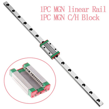 Slide MGN15 Linear Guide MGN MGN9 MGN7 MGN12 MGN15 200 300 350 400 450 500 550mm Miniature Linear Rail Slide 1pc MGN Linear Guide + 1pc MGN12H/C Carriage