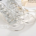 Hyperbolic Hoop Earrings Set For Women Silver Gold Color Big Small Round Circle Earring Female Trendy Party Jewelry Accessories
