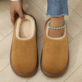 Unisex Indoor Outdoor Winter Slippers TPR Anti-Slip Sole Slip-On Soft Warm Black Comfort Home Casual Shoes Easy Clean Design