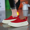 Women's Casual Thick Bottom Heightening Slip-On Shoes Spring Summer New Style Versatile British Retro Lazy Shoes