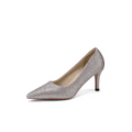 Fashion Glitter Sequins Pointed Toe Stiletto Heels Women Formal Wedding Bridal Evening Party Dress Pumps Footwear