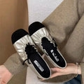 Niche Pleated Strap Ballet Flats for Women - 2026 New Satin Colorblock Mary Jane Shoes