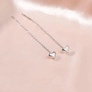 Korean Style Contracted Heart Pearl Earrings For Women Sweet Flower Zircon Geometric Pendant Earring Girl Party Jewelry Gift
