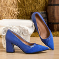Plus size fashionable casual women's high heels for spring and autumn, thick heels, elegant single shoes