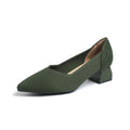 Square heel casual shoes for women, flying woven single shoes