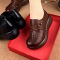 Thick Soled Round Toe Single Shoes for Autumn 2023 Casual and Anti Slip Women's Shoes with A Design Feel of Vulcanized Shoes