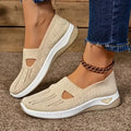 Women's Casual Shoes Women's Shoes, Casual Sports Shoes, Solid Color Breathable Sports Soft-Soled lightweight Walking Shoes, Low-Top Knitted Casual S