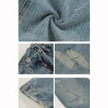 Hot Sale Girls Leisure Daily Jeans Women Ins Fashion High Waist Straight Leg Pants Female Chic Ripped Loose Denim Trousers