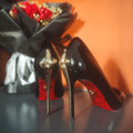 8CM-10CM Fashion Womens High Heel High Quality Metal Scepter Stiletto Pointed Leather Women Shoes Premium Single Shoes for Women