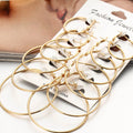 Hyperbolic Hoop Earrings Set For Women Silver Gold Color Big Small Round Circle Earring Female Trendy Party Jewelry Accessories