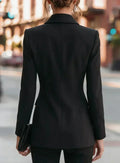 Women Shawl Lapel Single Breasted Blazer Solid Slim Fit Long Sleeve Formal Office Business Suit Jacket Vestidos