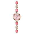 Versatile Rhinestone Quartz Watches Diamond Studded Watch Strap with Adjustable Bracelet Women Wristwatch Wrist Decoration Gift
