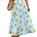 Patchwork Skirt Printed Mid Length Elegant Style with a Line Embossed Design a Professional Elegance No Stretch Women Skirt