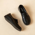Women Leather Mules Elegant Women Mules Shoe Solid Color Leather Summer Slippers Outdoor Casual Walking Slip on Shoe Light Anti-skid Mother Footwear