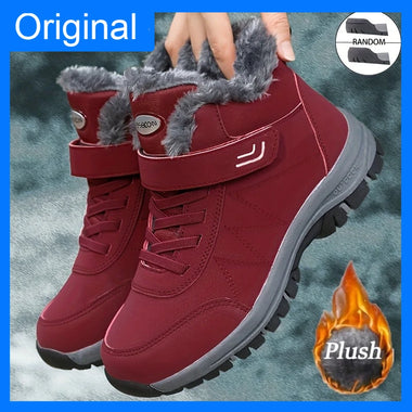 Womens Snow Boots Winter Outdoor Casual Ankle Boots Comfort Warm Plus Thick Sole Non Slip Wear-resistant Hiking Sneakers Unisex