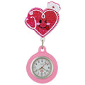 Women PVC Retractable Watch Brooch Cute Gift Nurse Pocket Watches Lovely Colourful Doctor Badge Reel