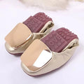 Light Metal buckle roll-up flats ladies shoes cozy moccasins sequined cloth foldable ballet flats woman size35-41