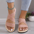 Soft-soled Lightweight Casual Elastic Strap Sports Sandals for Women, Summer Non-Slip Flat Beach Shoes, New Women's Shoes