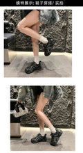 Women Retro Hiking Sneakers Mesh Patchwork Thick Platform Shoes Non-slip Lug Sole Ladies Outdoor Trekking Trainers Vintage Lace