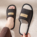 Breathable Linen House Slippers for Men Women, Non Slip Quiet Indoor Floor Slippers, Unisex Home Shoes for All Seasons