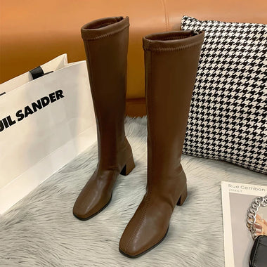 Women's High Boots High Heels Elegant Shoes for Woman Fashion Long Women Boots Cozy Women's Winter Boots 2025 Female Zapatillas