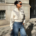 Women's New Jackets Women's Autumn Jackets 2026 New Fashion Big Pocket Elegant Women's Slim Warm Jackets Autumn Street Chic Young Student Coats