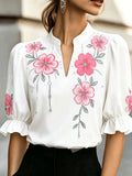 Temperament Loose Woman Shirt Fashion Casual Blouse Elegant Woman Shirt Holiday Weekend Top