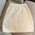 Imitation Mink Fur Mini Skirt Sexy Slim Elastic Waist Basics Hotsweet All-Match Skirt Women Winter Sweet Casual Knit Short Skirt