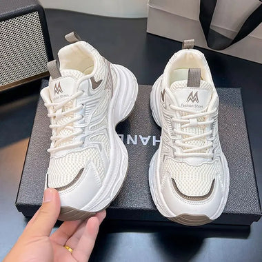 Outdoor Chunky Sneakers Shoes women Breathable Lightweight Walking women Shoes Fashion Soft Sole Flat Casual women Shoes
