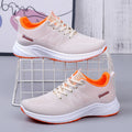 Women Knitted Mesh Lace Up Sneakers Non-slip Thick Sole Lightweight Breathable Walking Casual Sports Shoes