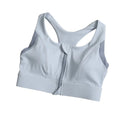 Comfortable Patchwork Front Zipper Sports Bra Slim Fit Anti-sagging Underwear for Women Shockproof Beauty Back Seamless Bra Girl
