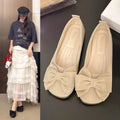 Women Ballet Flats Big Bow Round Toe Casual Shoes Soft Comfortable Ladies Loafers All‑season Slip on Footwear Women’s Shoes