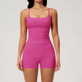 Women Sports Summer Yoga Set 2 Pieces Women Tracksuit Workout Clothes Sports Outfits High Waist Shorts Fitness Sports Suit Female Gym Clothes