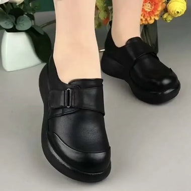 zapatos de mujer women cute sweet high quality black patent leather slip on hotel work shoes lady cool spring loafers ga741